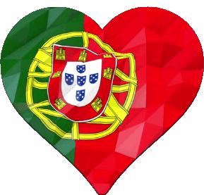 Herz Portugal Europa Fahnen 