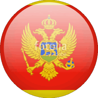 Runde Montenegro Europa Fahnen 