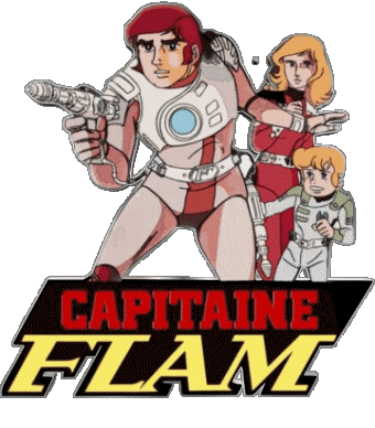 Logo Capitaine Flam Dessins Animés TV Cinéma Multi Média 