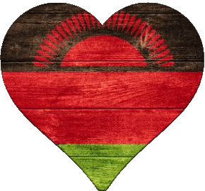 Cuore Malawi Africa Bandiere 