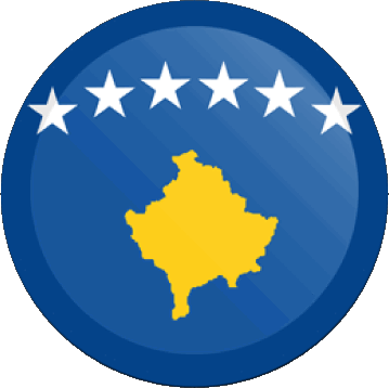 Rond Kosovo Europe Drapeaux 