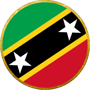 Rond Saint Christophe et Niévès Amériques Drapeaux 