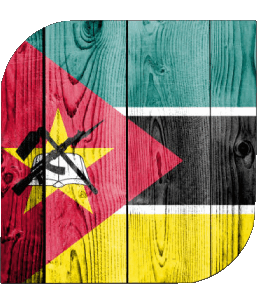 Carré Mozambique Afrique Drapeaux 