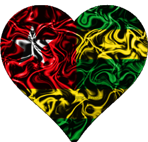 Cuore Togo Africa Bandiere 