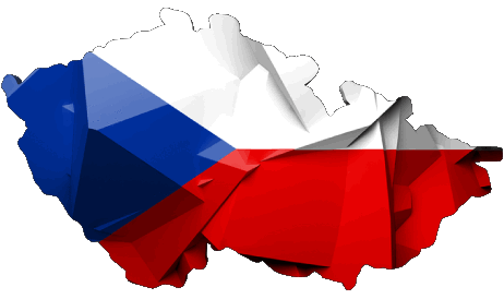 Map Czech Republic Europe Flags 