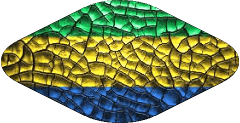 Oval 02 Gabón África Banderas 