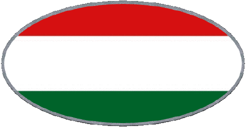 Oval Hungary Europe Flags 