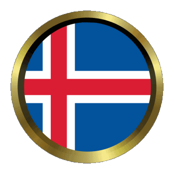 Rond - Anneaux Islande Europe Drapeaux 