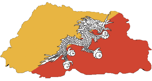 Vario Bhutan Asia Bandiere 