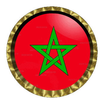 Round - Rings Morocco Africa Flags 