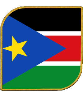 Quadrato Sudan del sud Africa Bandiere 