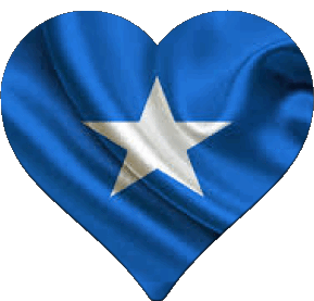 Coeur Somalie Afrique Drapeaux 