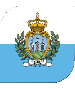 Square San Marino Europe Flags 