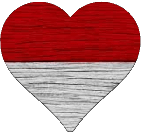 Heart Monaco Europe Flags 