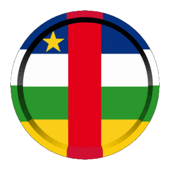 Round - Rings Centrafrique Africa Flags 
