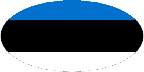 Oval Estonia Europe Flags 