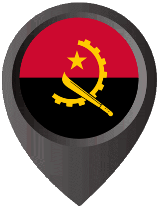 Perno di posizione Angola Africa Bandiere 
