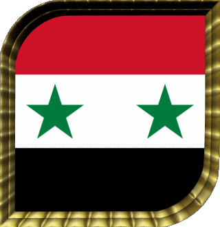 Square Syria Asia Flags 
