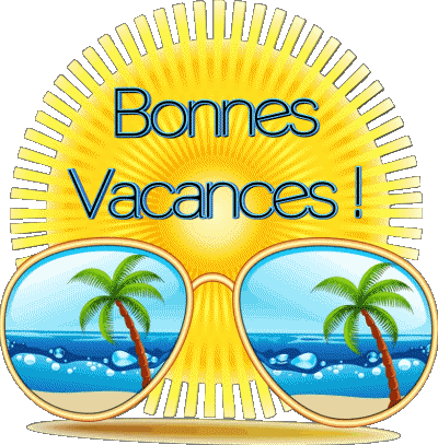18 Fondo transparente Bonnes Vacances Francés Mensajes 