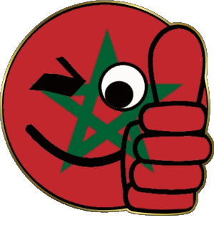 Smiley - OK Maroc Afrique Drapeaux 