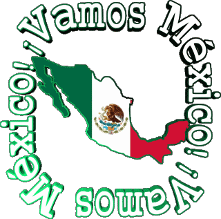 Bandera Vamos México Spagnolo Messagi 
