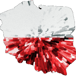 Karte Polen Europa Fahnen 