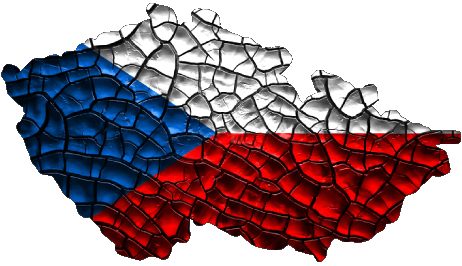 Carta Geografica Repubblica Ceca Europa Bandiere 