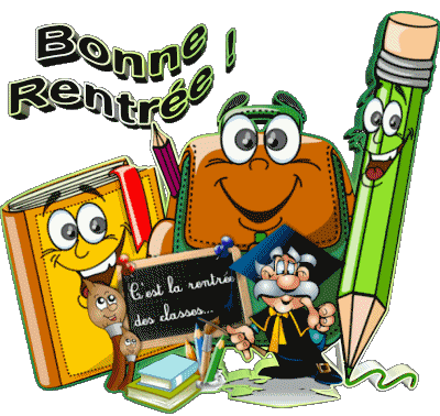 05 Fond Transparent Bonne Rentrée Français Messages 
