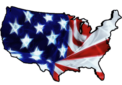 Map U.S.A - National America Flags 