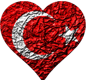 Herz Türkei Asien Fahnen 