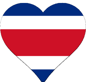 Corazón Costa Rica América Banderas 