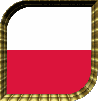 Quadrato Polonia Europa Bandiere 