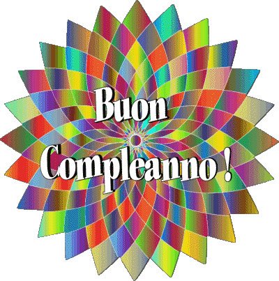 022 Fond Transparent Astratto - Geometrico Buon Compleanno Italien Messages 