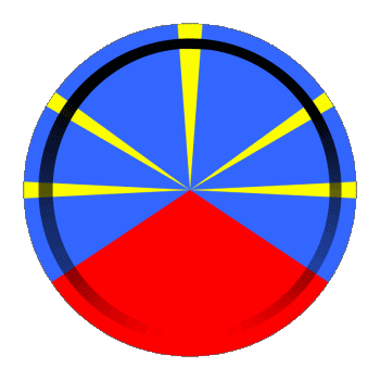 Round - Rings La Réunion D.O.M - T.O.M France Flags 