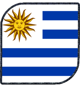 Square Uruguay America Flags 