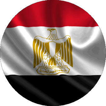 Rond Egypte Afrique Drapeaux 