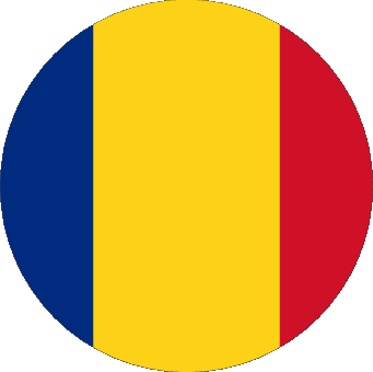Round Romania Europe Flags 