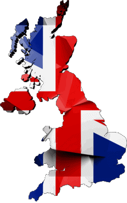 Carte Royaume Uni Europe Drapeaux 