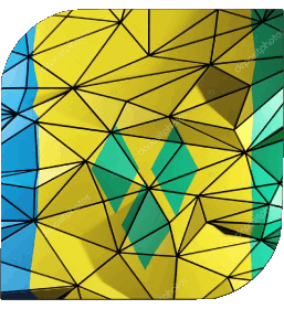 Square Saint Vincent and the Grenadines America Flags 