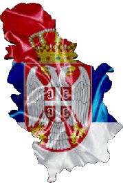 Carte Serbie Europe Drapeaux 