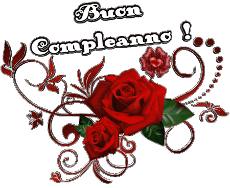 004 Fond Transparent Floreale Buon Compleanno Italien Messages 