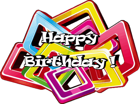 017 Transparent Background Abstract - Geometric Happy Birthday English Messages 