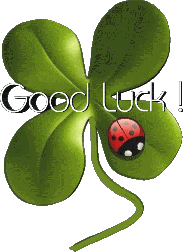 01 Fond Transparent Good Luck Anglais Messages 