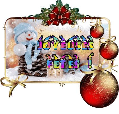 Serie 12 Joyeuses Fêtes (Noël) Francese Messagi 