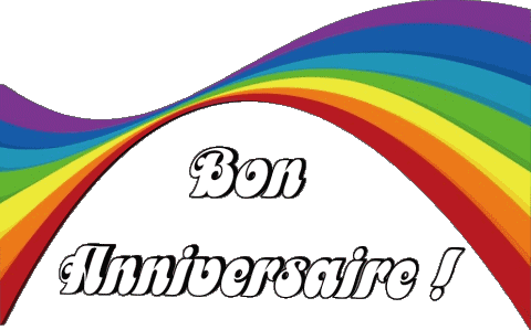 021 Sfondo trasparente Abstrait - Géométrique Bon Anniversaire Francese Messagi 