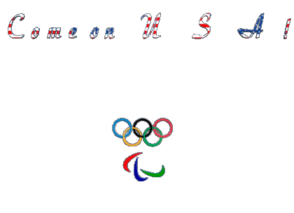 Olympic Games Come on U.S.A Inglés Mensajes 