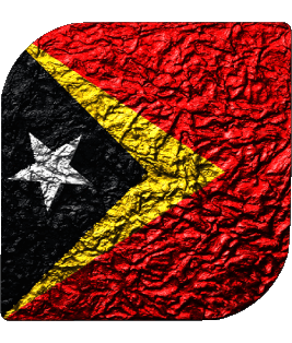 Square East Timor Asia Flags 