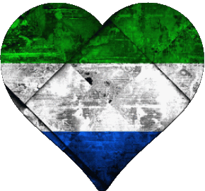 Cuore Sierra Leone Africa Bandiere 
