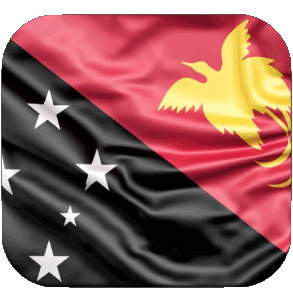 Square Papua New Guinea Oceania Flags 