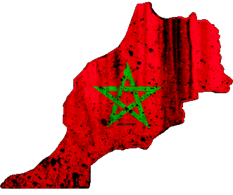 Carta Geografica Marocco Africa Bandiere 